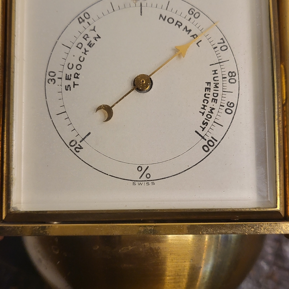 Relide Weather Station Clock 8 Days Imhoff Movement 15 Jewel - Picture 12 of 16